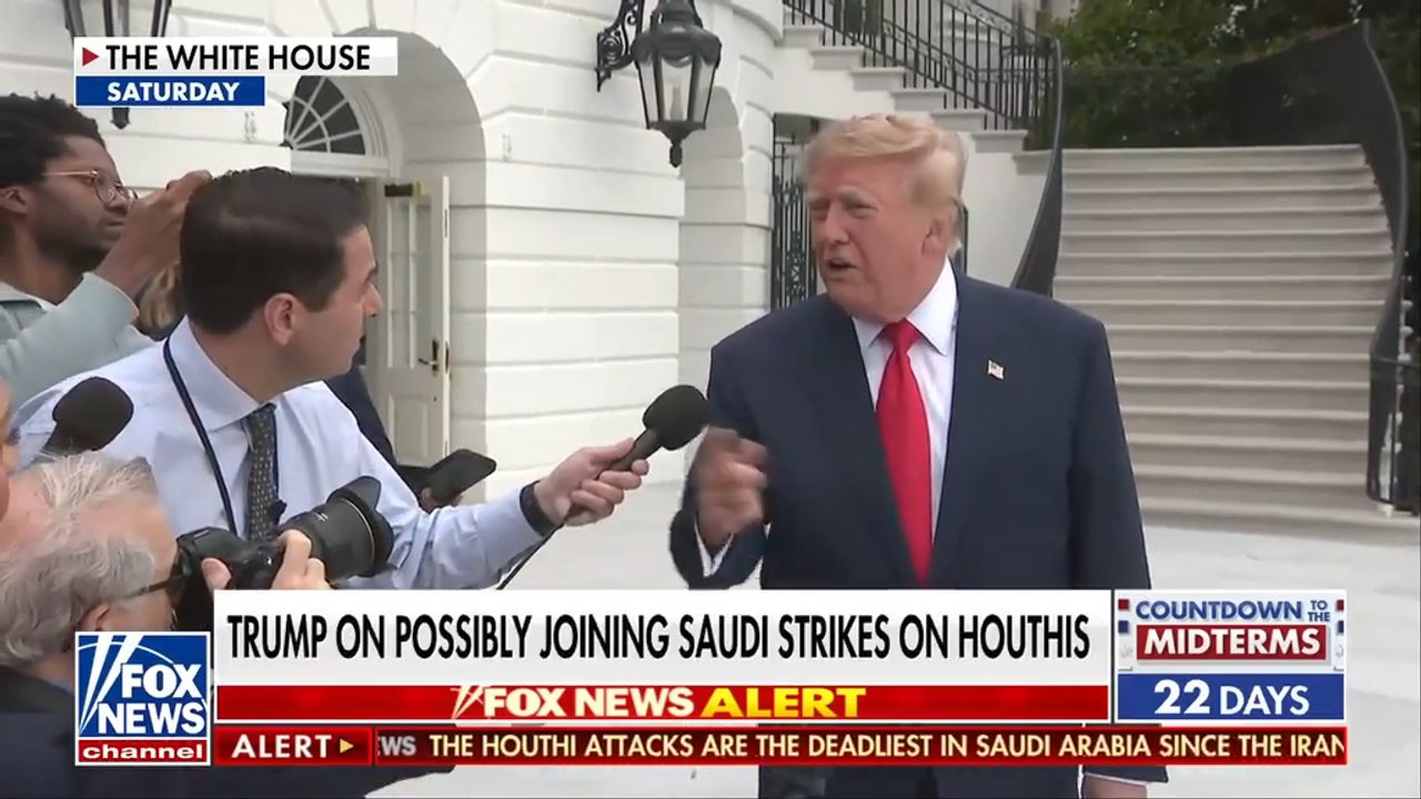 Trump open to joining Saudi military strikes against Houthis after airport attack