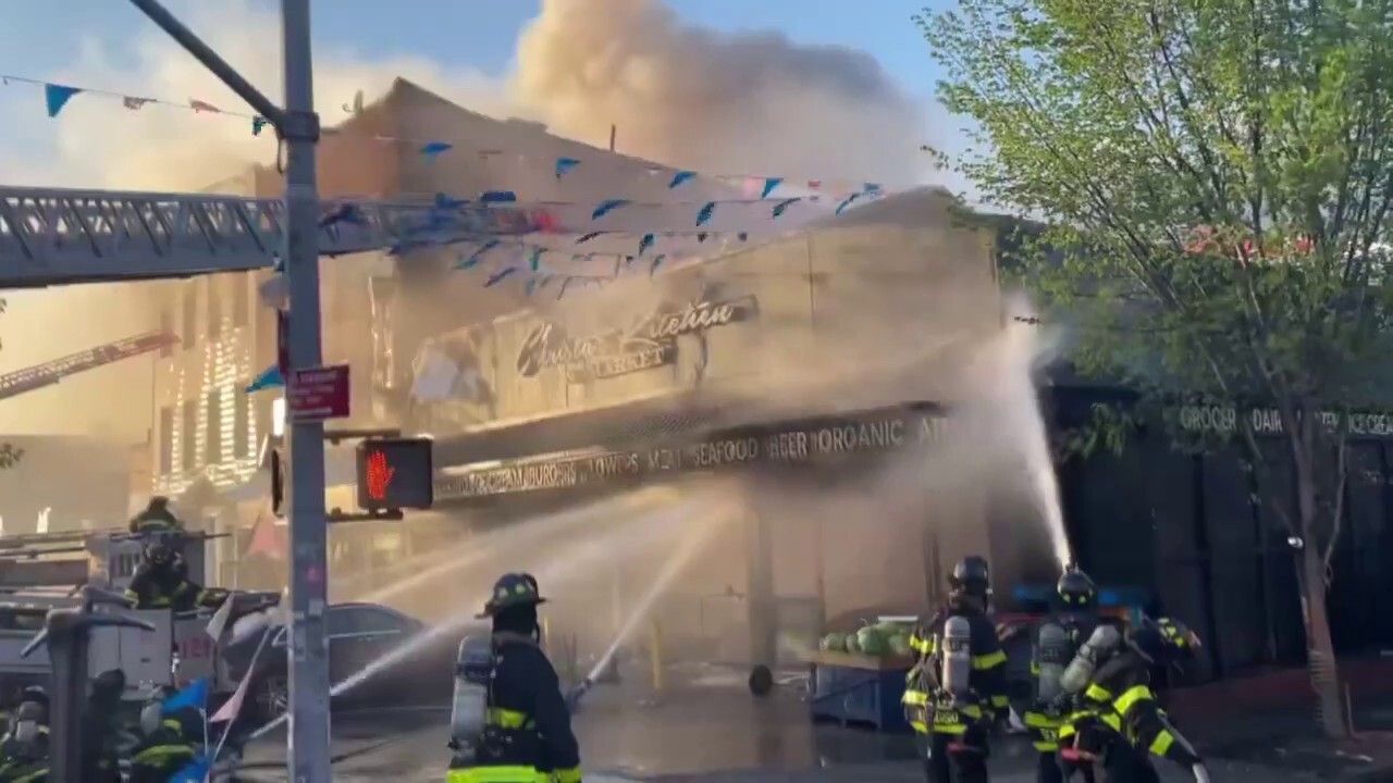 FDNY firefighters battle stubborn Brooklyn blaze