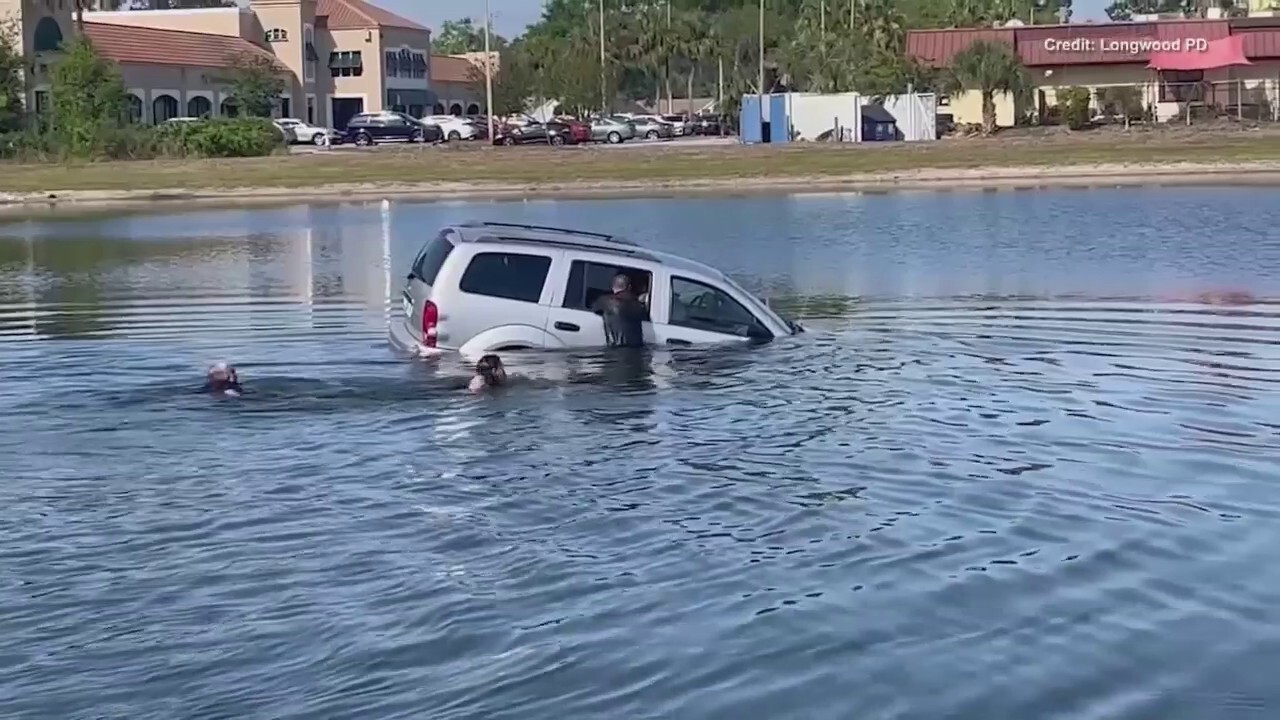 Florida first responders rescue man, 2 dogs from sinking SUV