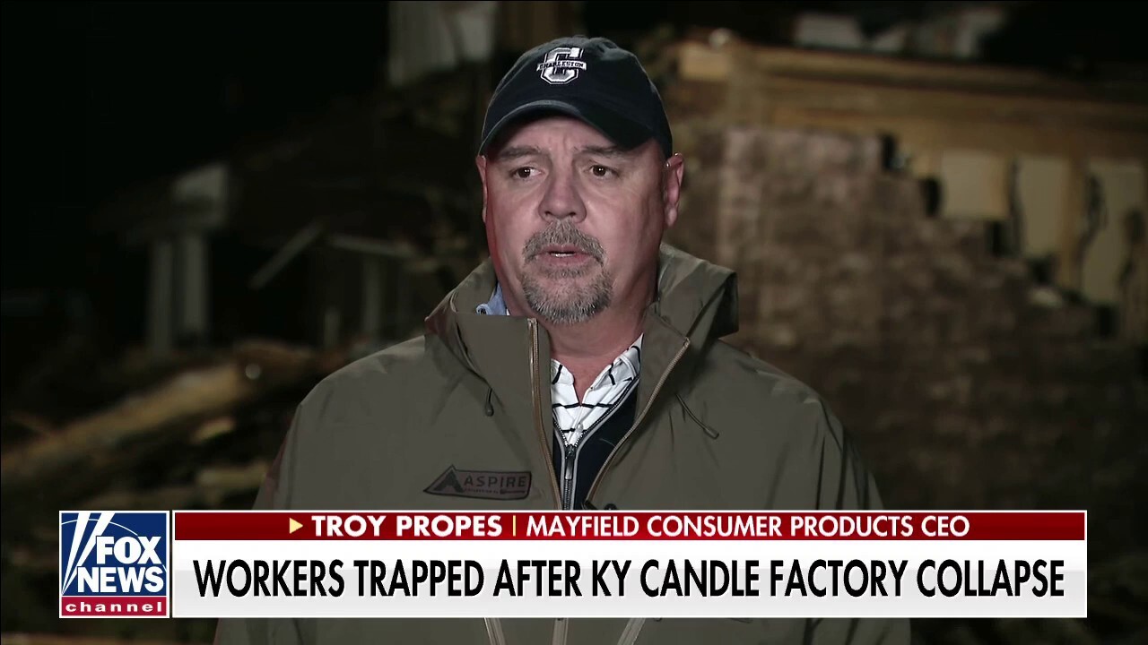 Troy Propes, CEO of Kentucky factory Mayfield Consumer Products speaks about the unfolding tragedy on 'Sunday Night in America.'