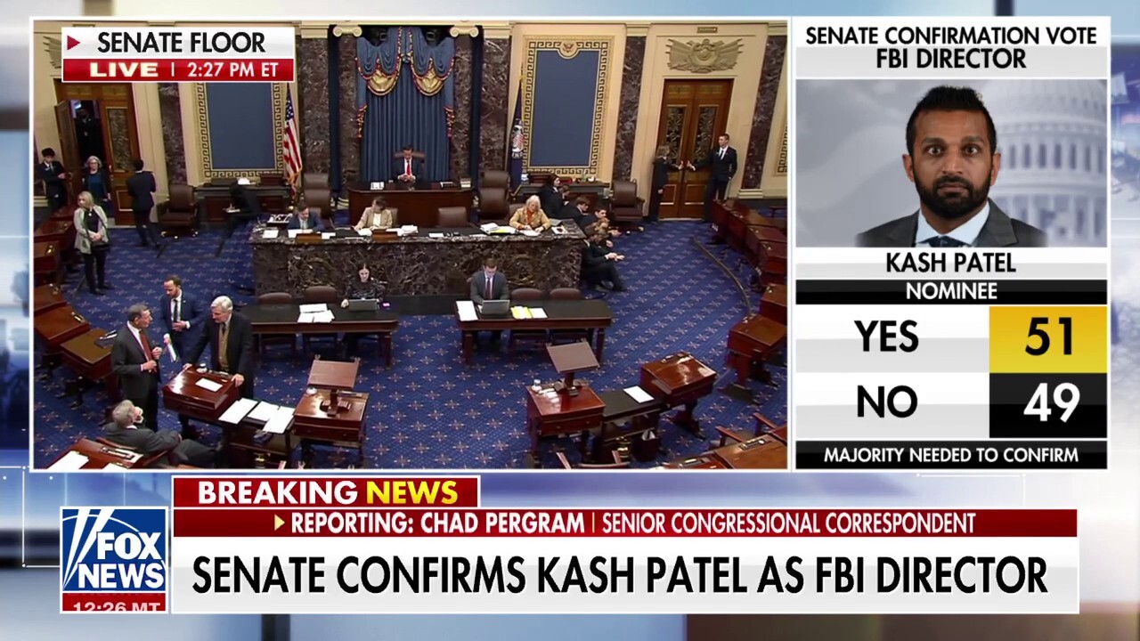  Senate confirms Kash Patel as FBI director