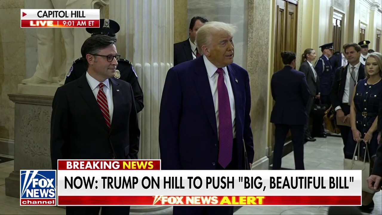 Trump pushes 'big, beautiful bill' before speaking to House GOP Conference