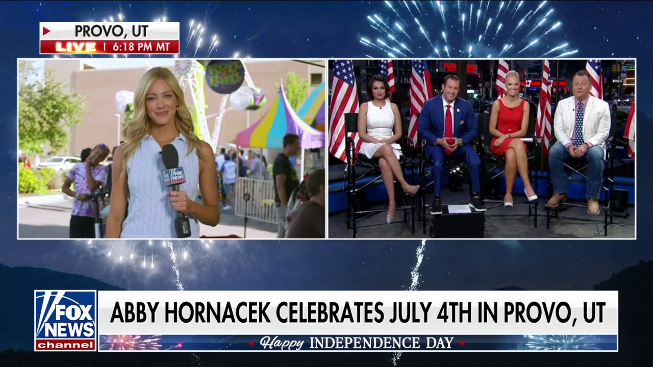Abby Hornacek attends Fourth of July parade in Provo, Utah