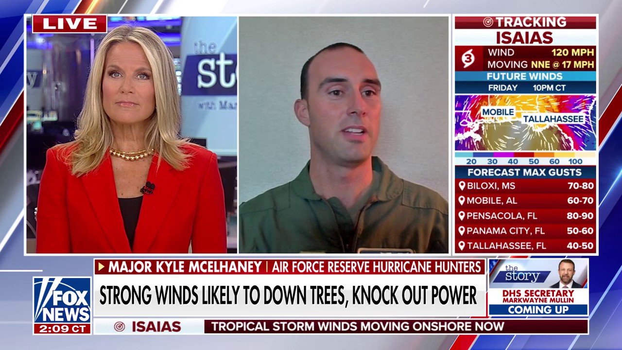 Isaias got a little bigger than we were expecting, US Air Force hurricane hunter says