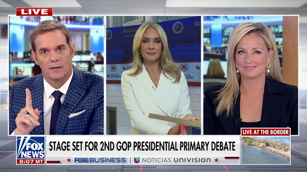 'America's Newsroom' announces the podium lineup for the second GOP presidential debate.