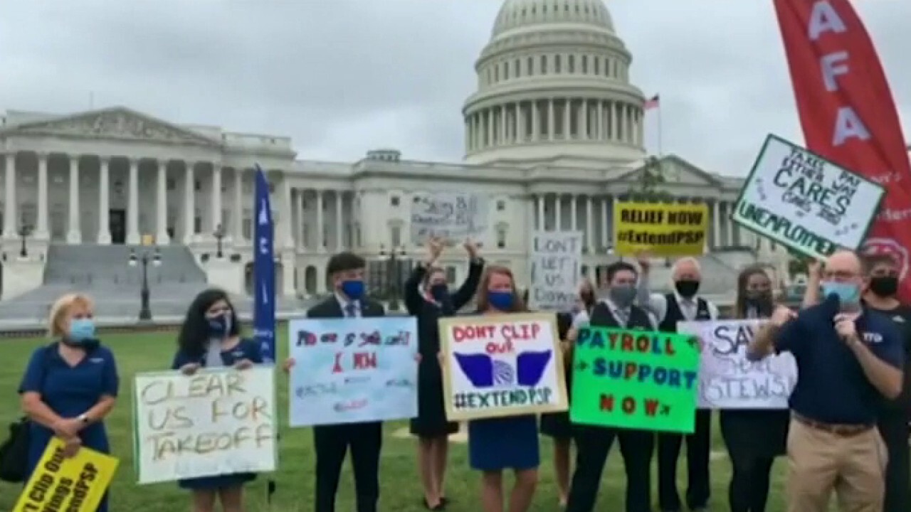 Aviation workers protest on Capitol Hill, demand action on COVID-19 relief