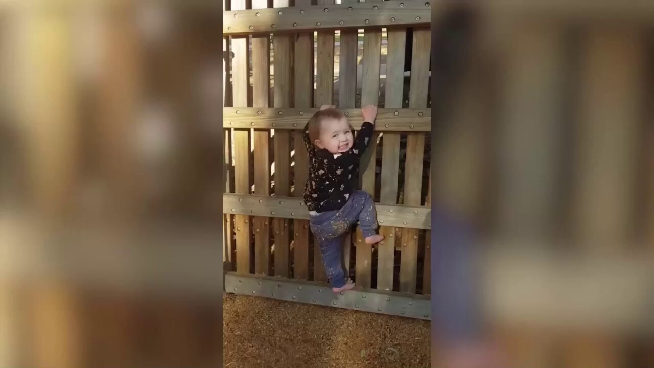 Child becomes avid climber as a toddler