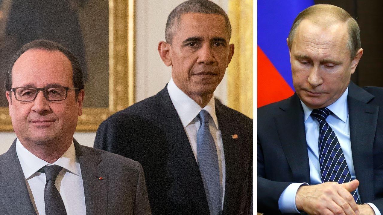 Obama, Hollande urge Putin to change strategy inside Syria