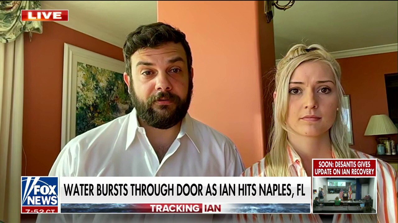 Florida couple's viral video shows storm surge bursting through door