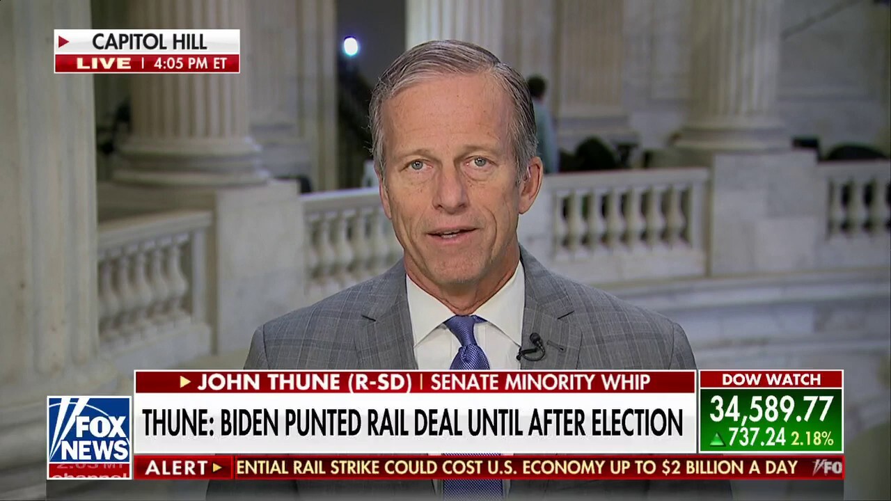 Sen. John Thune: It's not the 'role of Congress' to micromanage the railroad agreement