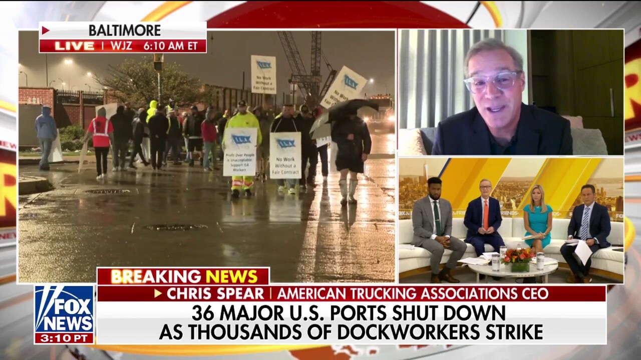 American Trucking Association CEO Chris Spear joined 'Fox & Friends' to discuss the timing of the strike, its impact on the U.S. economy and why he considers it 'union greed.'