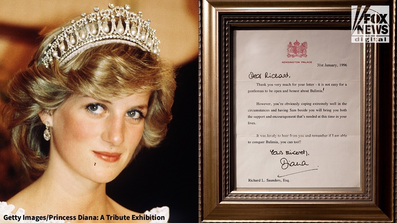 Princess Diana’s heartfelt letter to man struggling with bulimia on display at Las Vegas exhibit