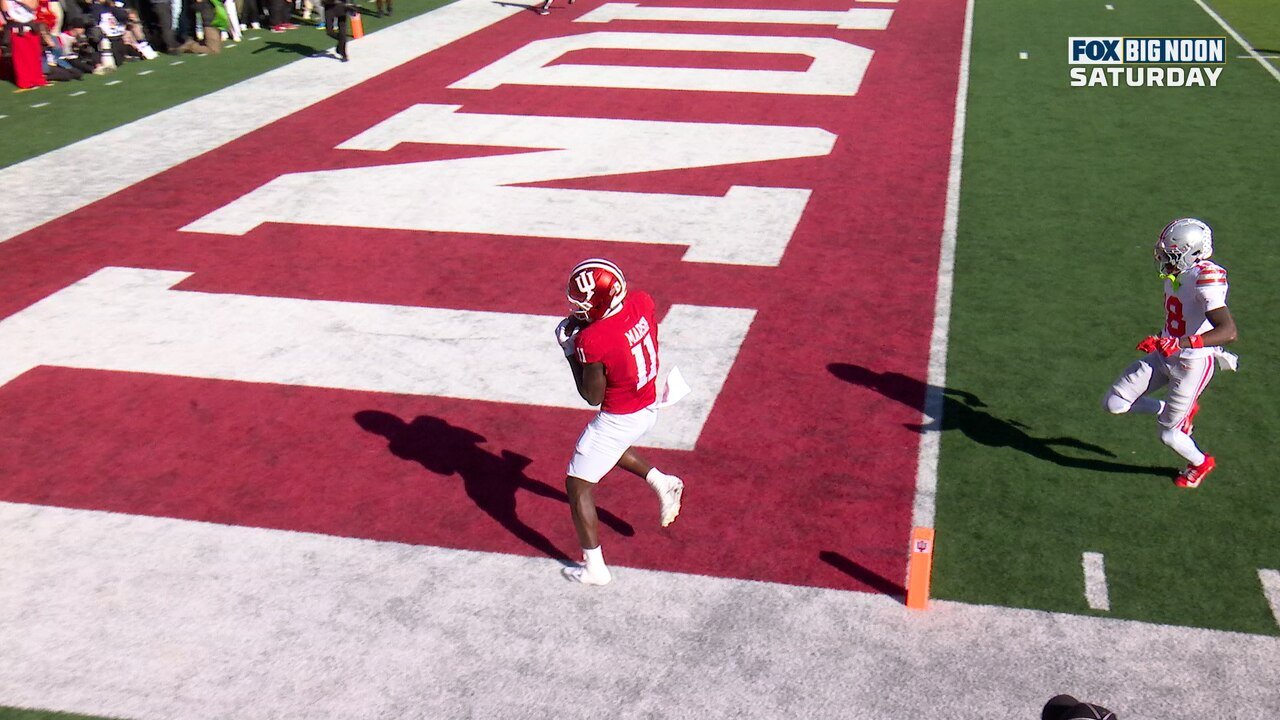 Nick Marsh’s potential GO-AHEAD TD ruled out of bounds as Ohio State escapes with win vs Indiana 🤯