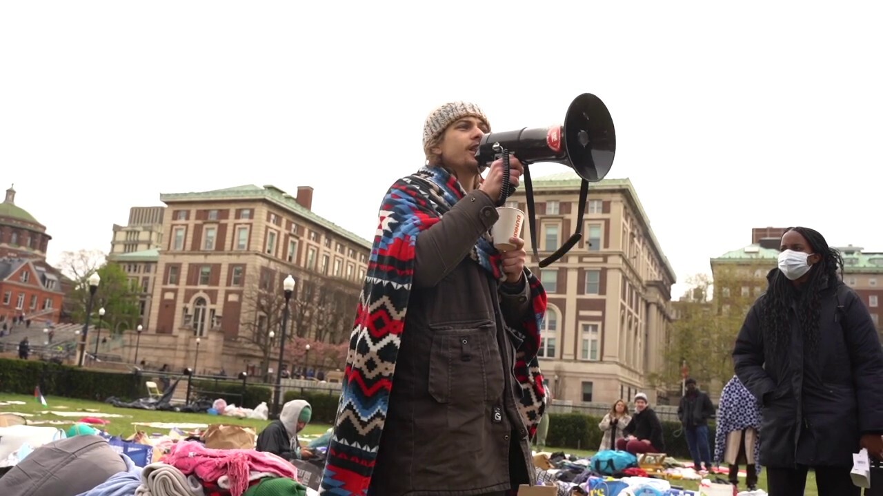 Anti-Israel protesters return to Columbia University's campus lawn area