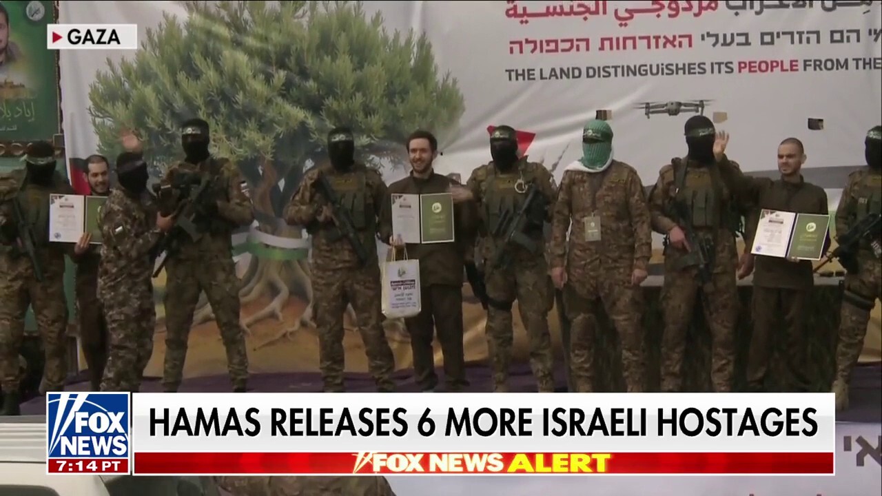 Hamas releases 6 more hostages as part of ceasefire deal