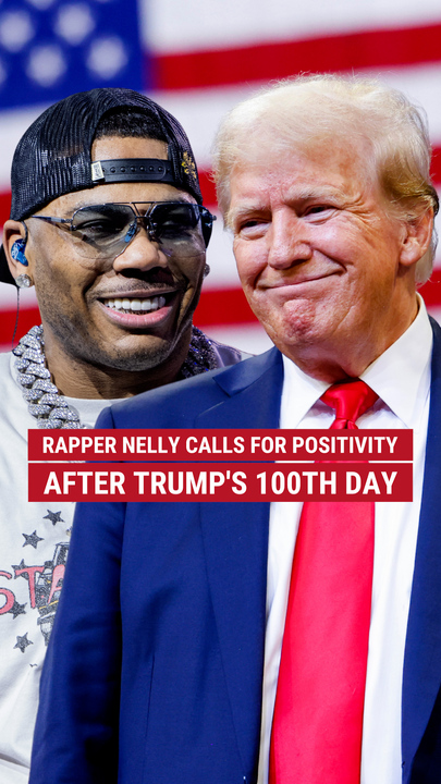 Rapper Nelly calls for positivity aft  Trump's 100th day