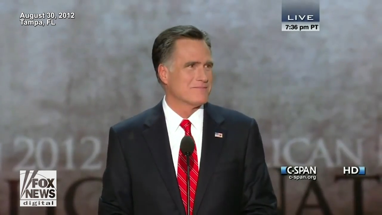 Mitt Romney Republican National Convention acceptance speech 2012