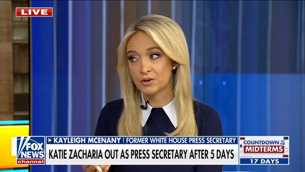Kayleigh McEnany reacts to Katie Zacharia exiting press secretary role