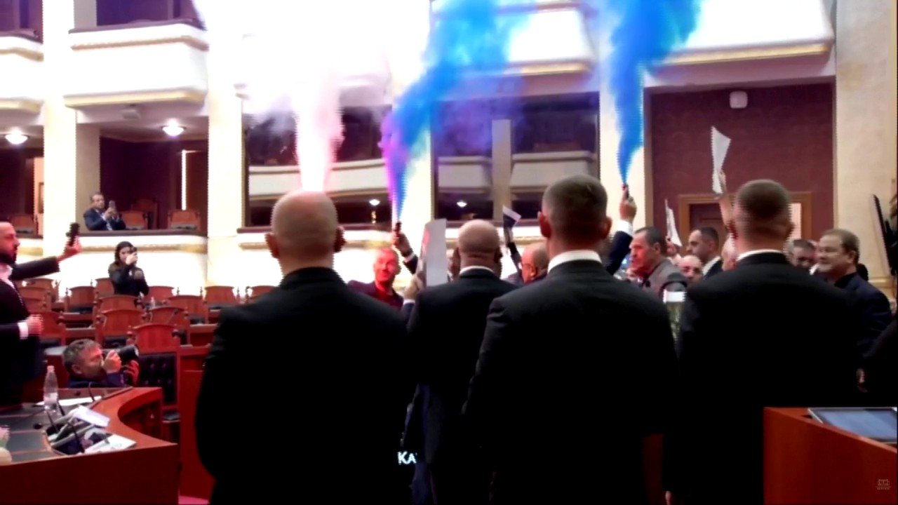 Albania opposition disrupts parliament session after violent street protests