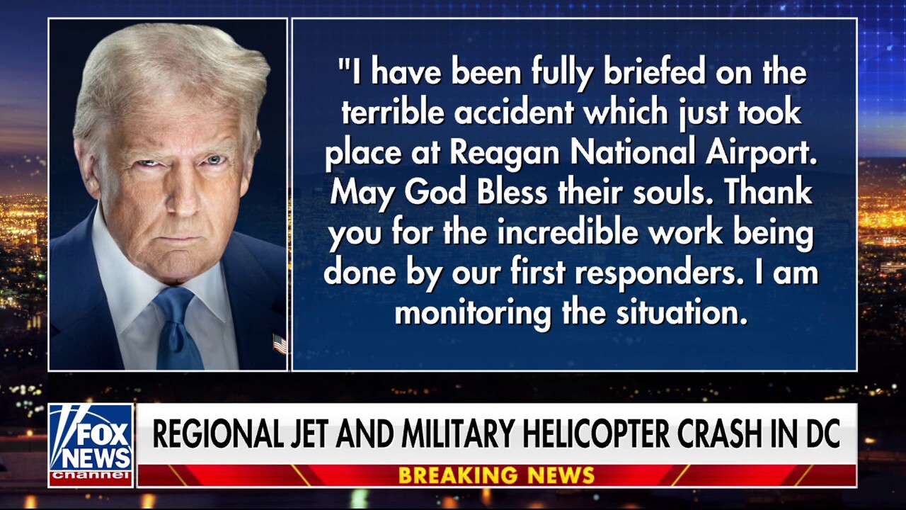 Trump releases statement on ‘terrible accident’ at Reagan airport