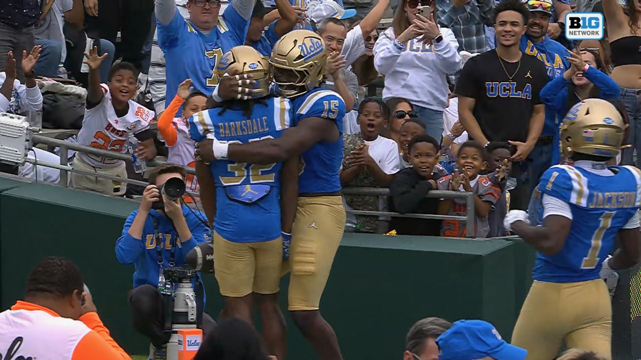 Derrick Barksdale intercepts Luke Duncan and returns 26-yards for TD, extending UCLA’s lead over Nevada