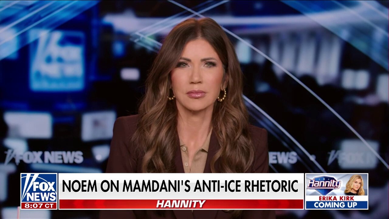DHS Secretary Kristi Noem calls out the Left’s anti-ICE rhetoric and warns of the dangers on ‘Hannity.’