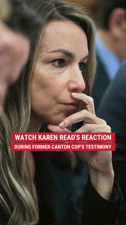 Watch Karen Read respond  to a erstwhile  Canton constabulary  officer’s grounds   during her trial