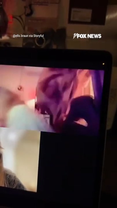 Russian drone EXPLODES outside woman's apartment during video call