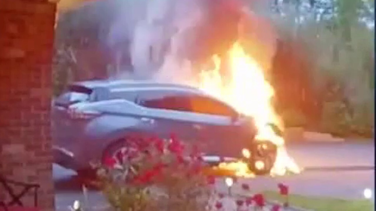 SUV spontaneously bursts into flames in Maryland family’s driveway