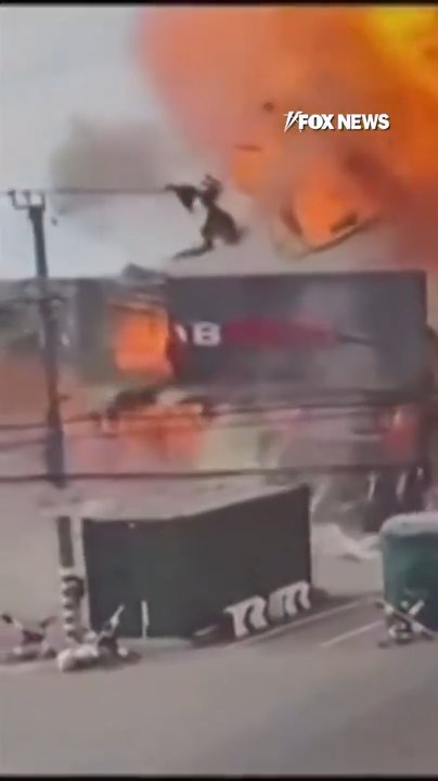 Russian drone SLAMS Ukraine supermarket