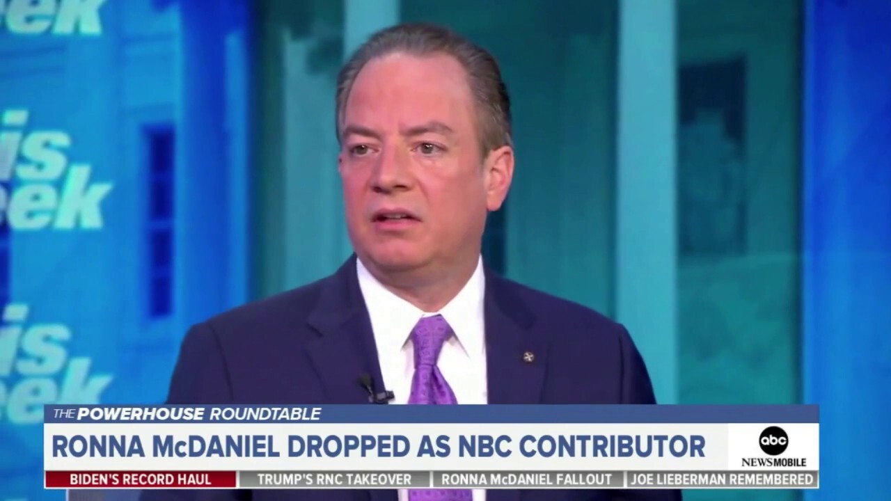 Бившият председател на RNC Reince Priebus критикува NBC за „огромен провал“ на провала на Ronna McDaniel