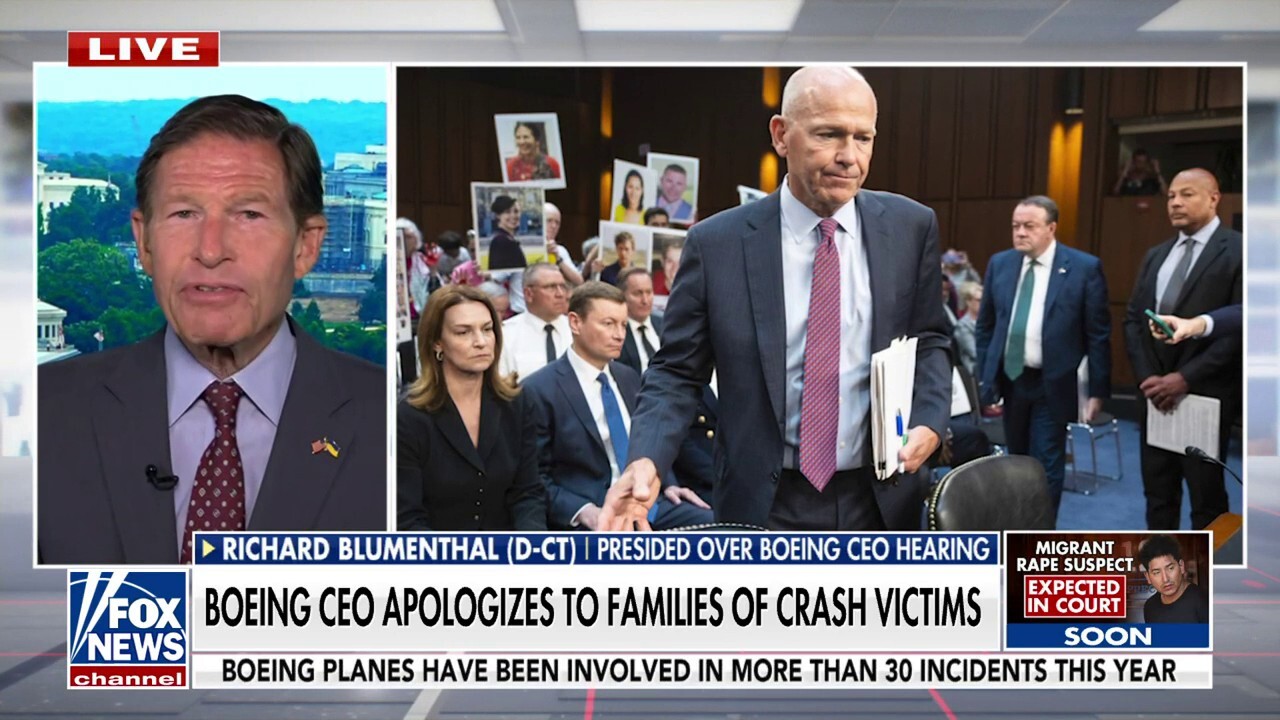 Sen. Blumenthal says Boeing favored 'profits over safety' as the 'once-iconic company' faces scrutiny