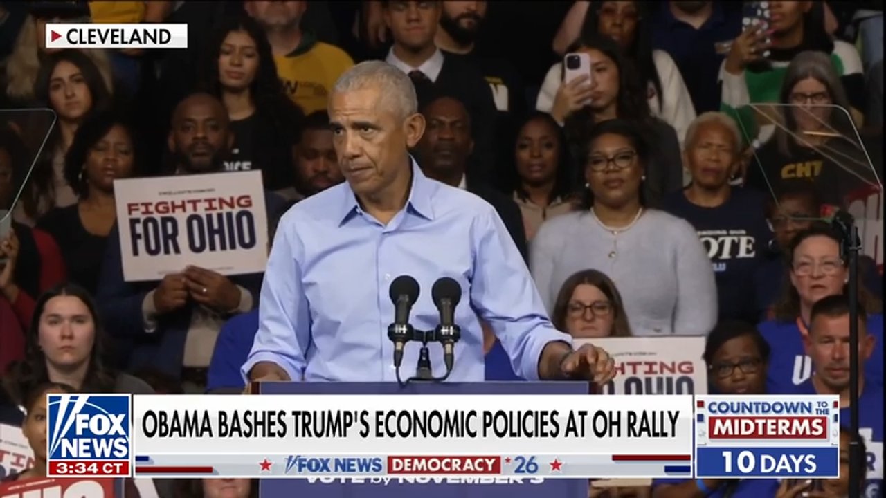 Former President Obama rallies with Democratic nominees in Ohio amid elections