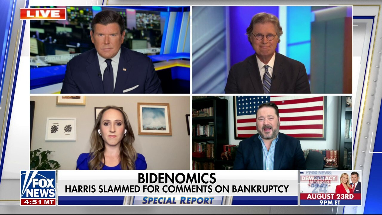 Byron York, Ben Domenech and Stef Kight discuss Vice President Kamala Harris' stunning comments about the state of Americans' finances in today's economy on ‘Special Report.’