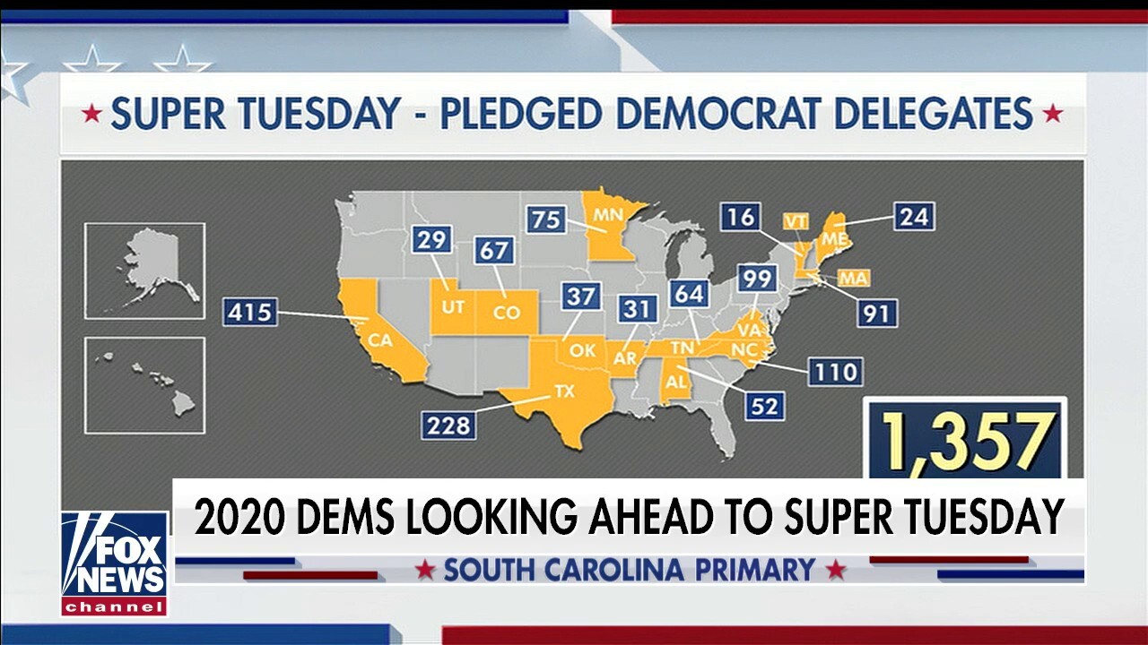 Super Tuesday offers mother lode of delegates for Democrat candidates