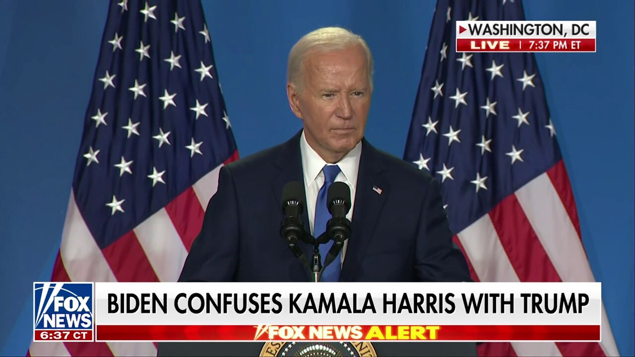  Biden makes gaffe at top of press conference, calls Vice President Harris ‘Vice President Trump’