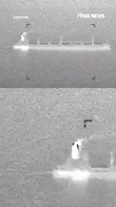 US jet strikes cargo ship attempting to violate blockade