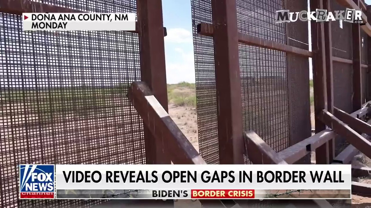 Biden's border crisis: Shocking video of giant gaps in wall between US-Mexico reveals easy access for migrants