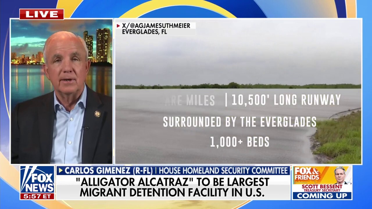 Trump to visit 'Alligator Alcatraz' as location set to become largest migrant detention facility in US