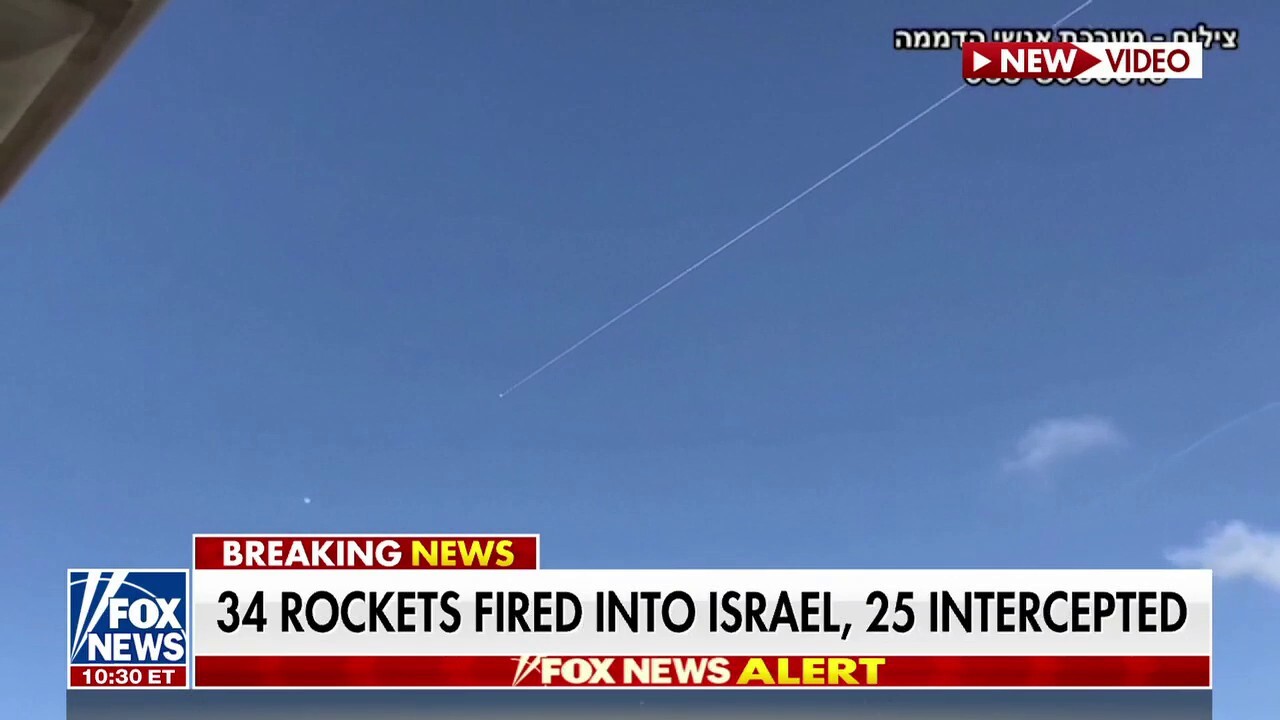 At least 34 rockets fired into Israel, 25 intercepted by Iron Dome