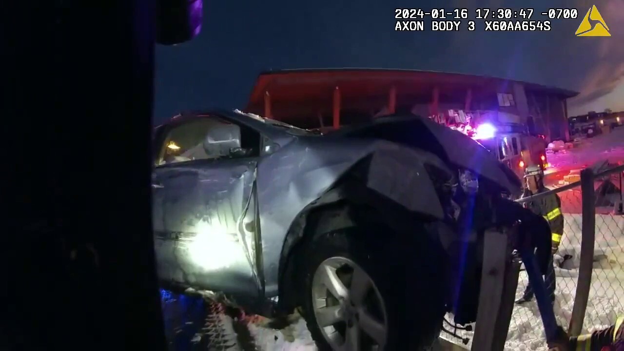 Colorado law enforcement respond to SUV that is hanging 'preciously' off embankment