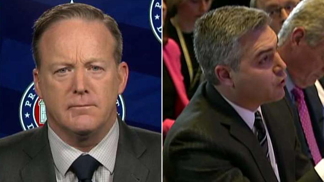 Spicer on CNN reporter: He was disrespectful, rude to Trump