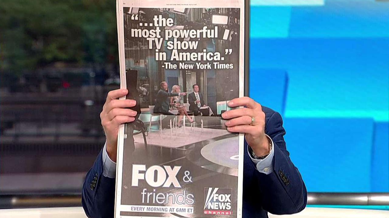 'Fox & Friends' featured in full-page newspaper ads