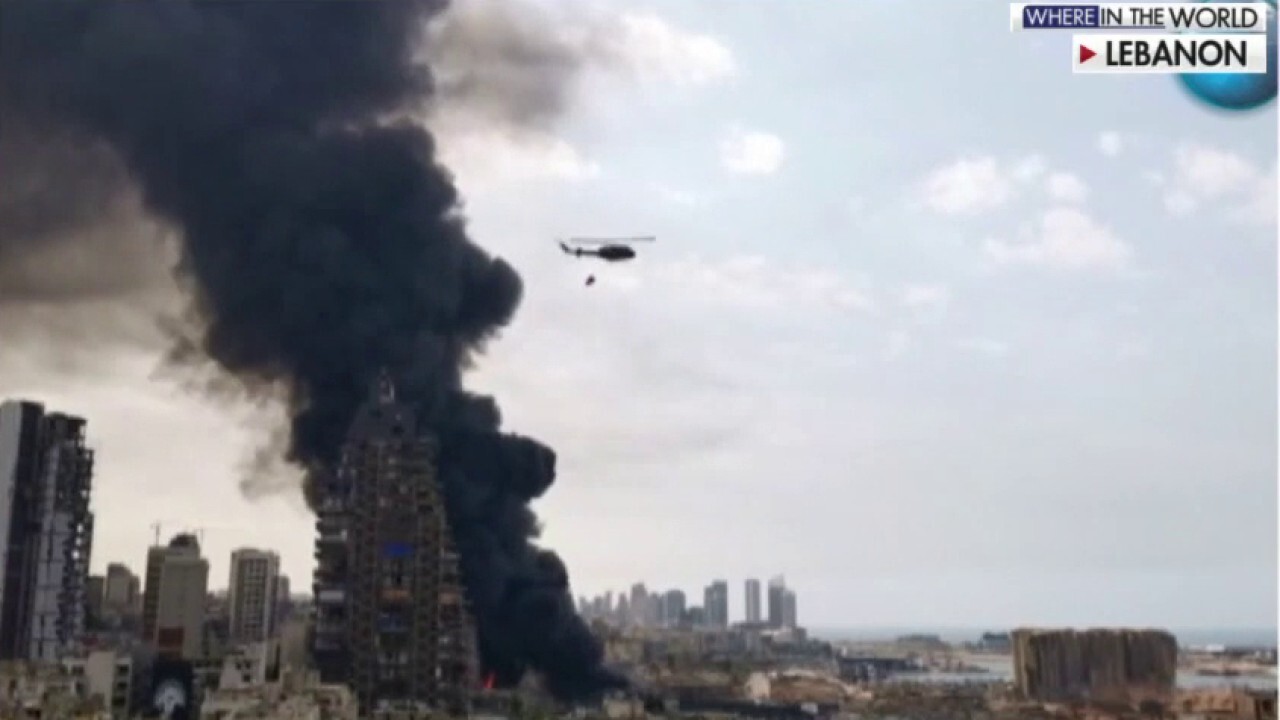 Beirut port ablaze; fires burn through Europe's largest refugee camp	