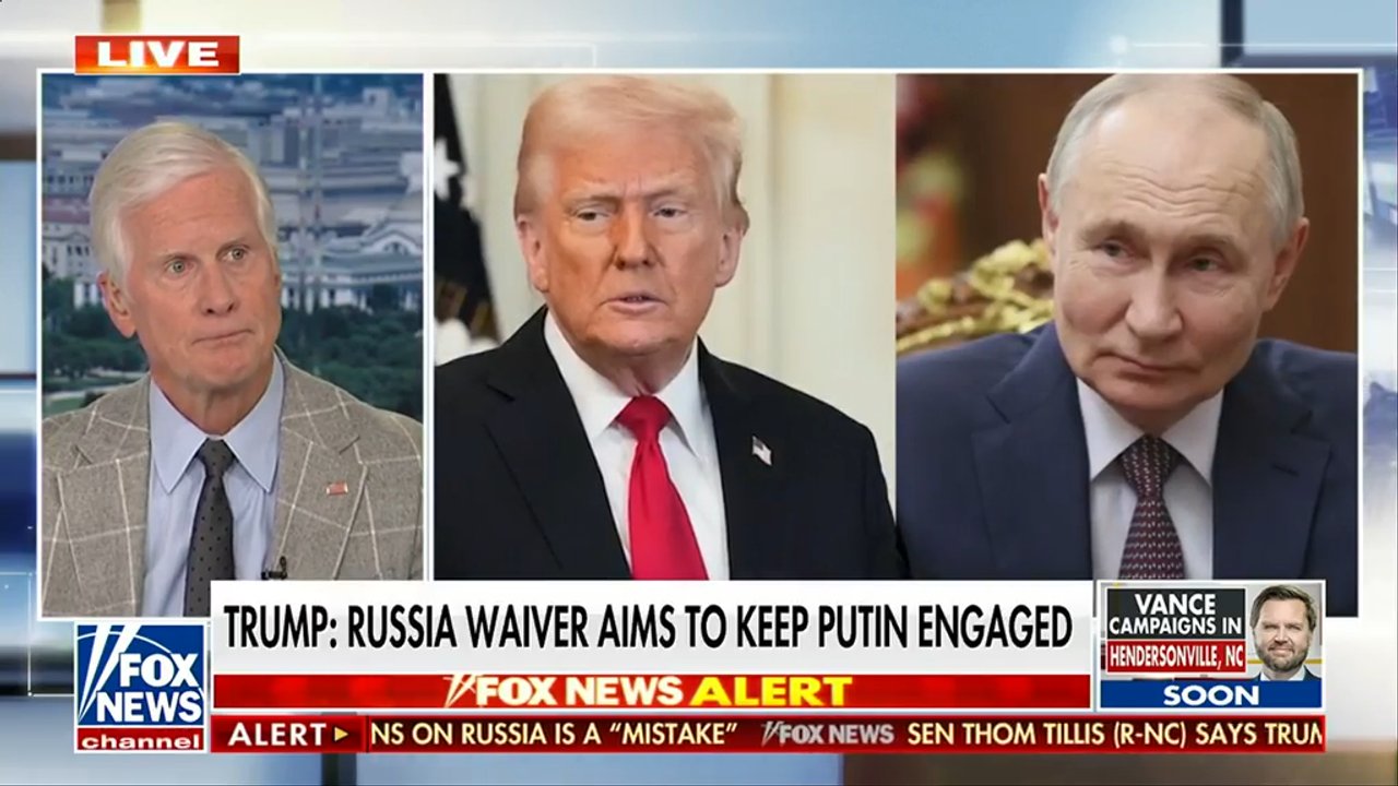 President Trump defends Russia sanctions waiver