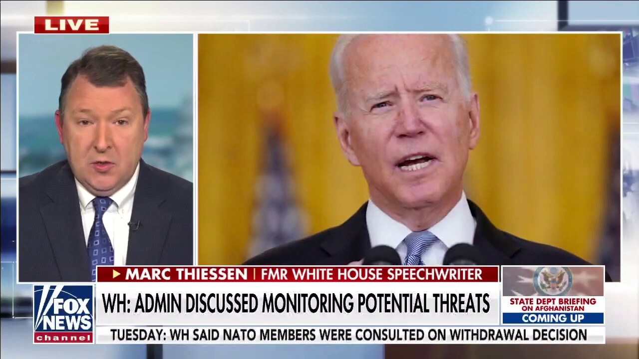 Thiessen: Biden 'hiding in the basement' of Camp David instead of talking to world leaders about Afghanistan