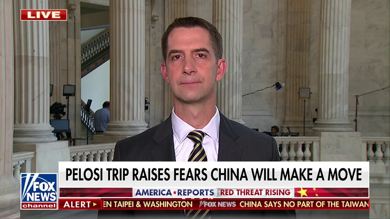 Speaker Pelosi must ‘go forward’ with Taiwan trip, cannot bow down to Chinese threat: Sen. Cotton