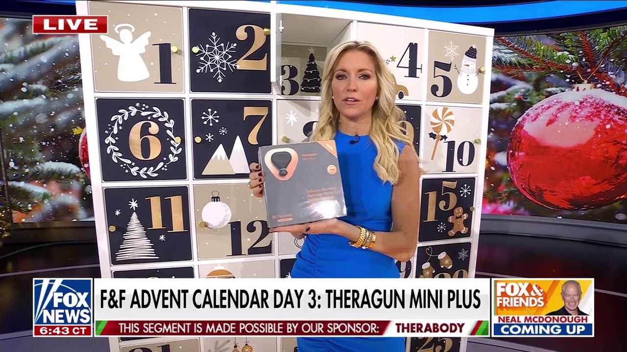 'Fox & Friends' co-host Ainsley Earhardt opens day 3 of the advent calendar and spotlights a holiday sale on Therabody.com.