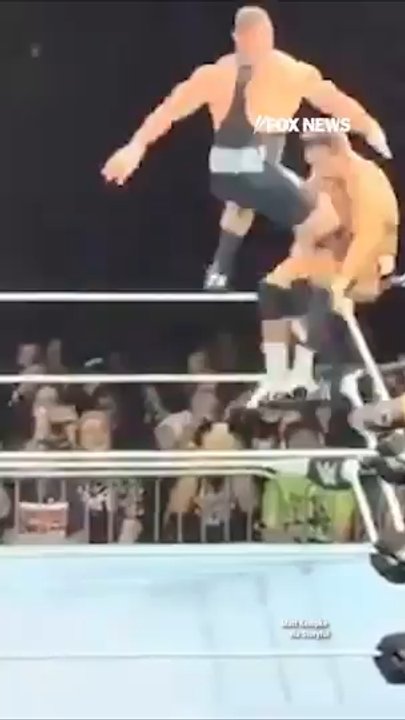 WWE wrestler lands on neck after failed maneuver