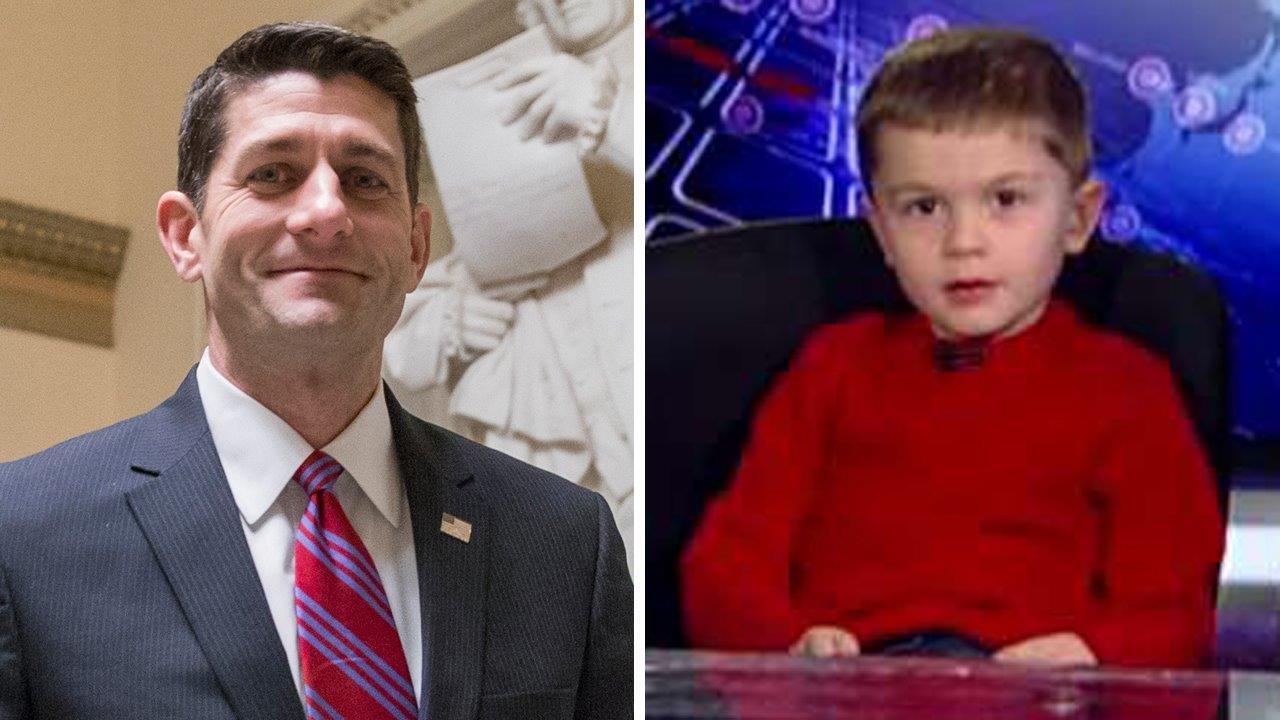 House Speaker Ryan invites 4-year-old boy to SOTU address